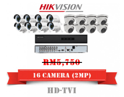 Pakej CCTV 16 Channel 2MP